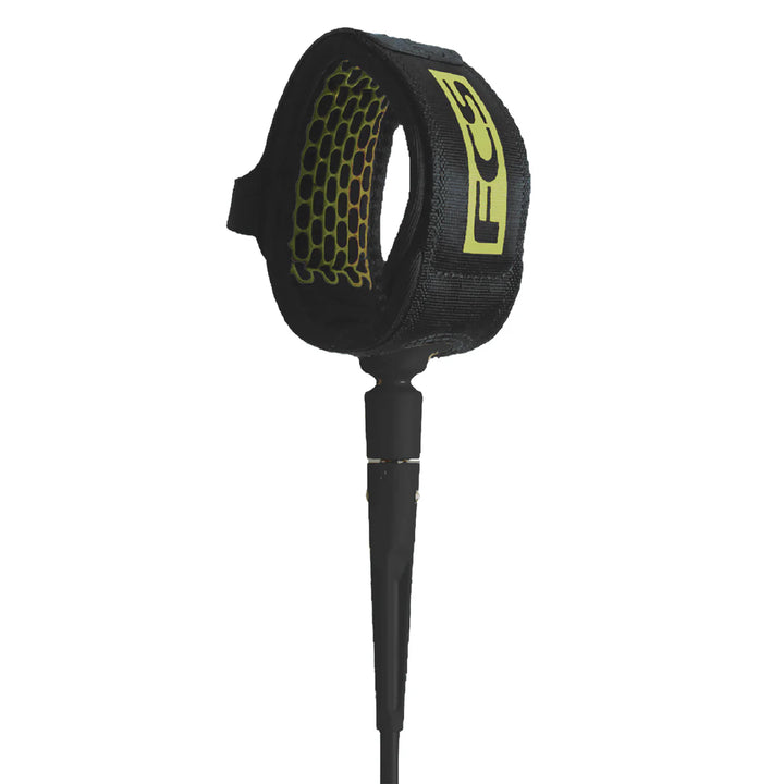 FCS II Essential Series Comp Leash Black / Lime  - 6ft