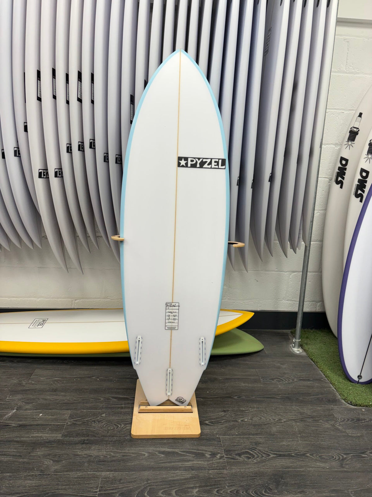 Pyzel Tiger Twin Surfboard 5'8" FUTURES BLUE