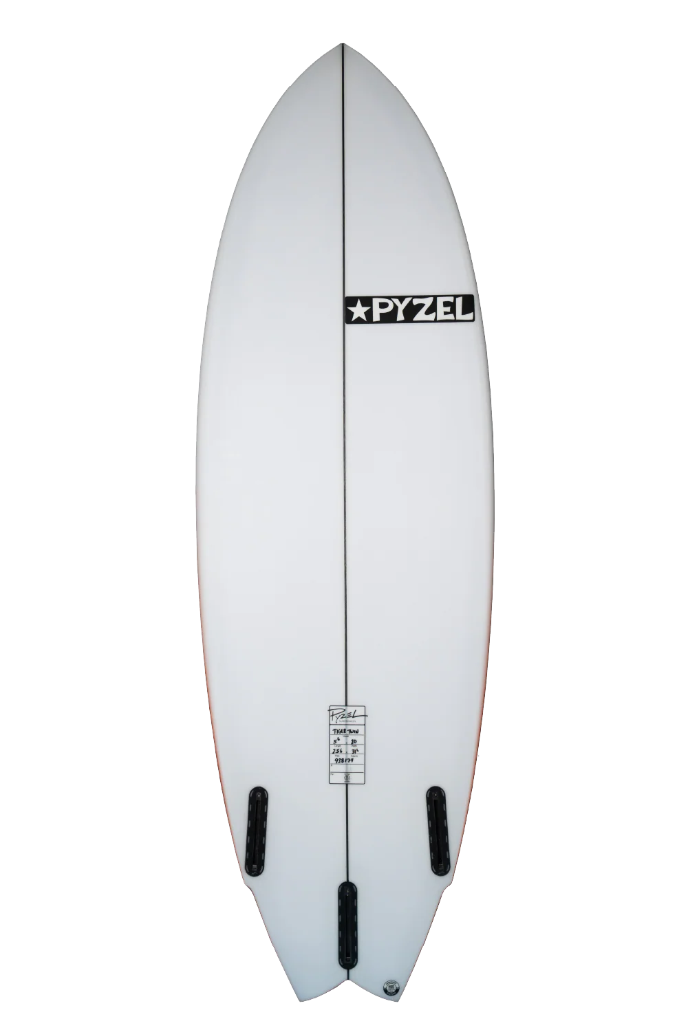 Pyzel Tiger Twin Surfboard 6'0" FUTURES RED