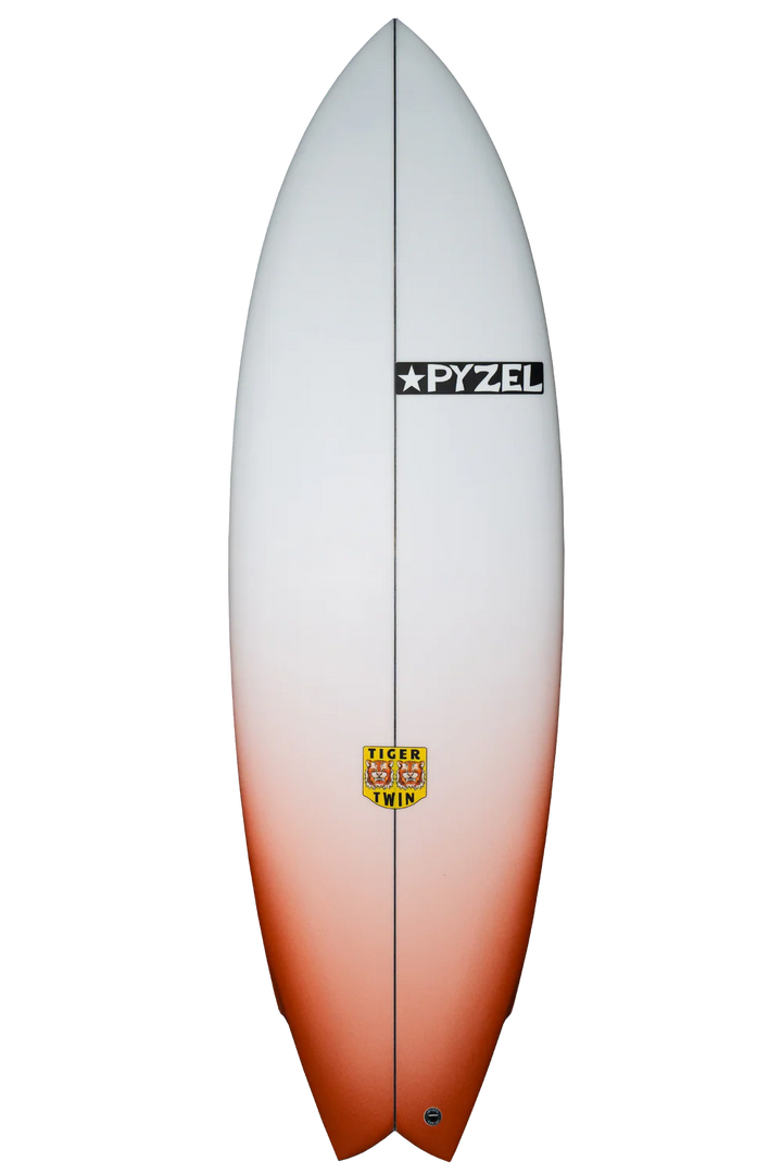 Pyzel Tiger Twin Surfboard 6'0" FUTURES RED
