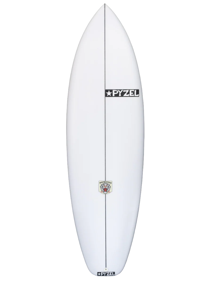 Pyzel White Tiger Surfboard 5ft 4 FUTURES - White