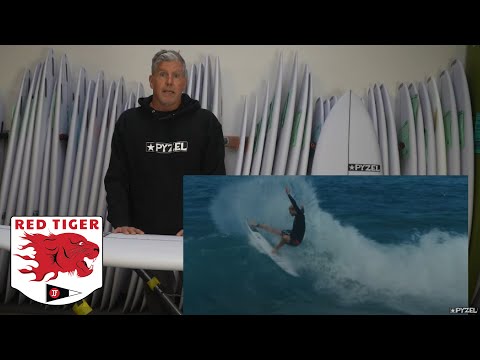 Pyzel Red Tiger Surfboard 5ft 11 FCS2 - White