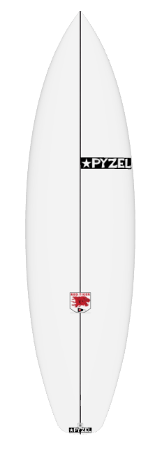 Pyzel Red Tiger Surfboard 5ft 11 FCS2 - White