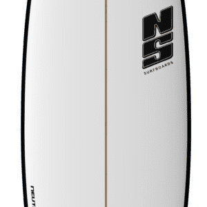 nigel semmens neutron surfboard in white with black rails